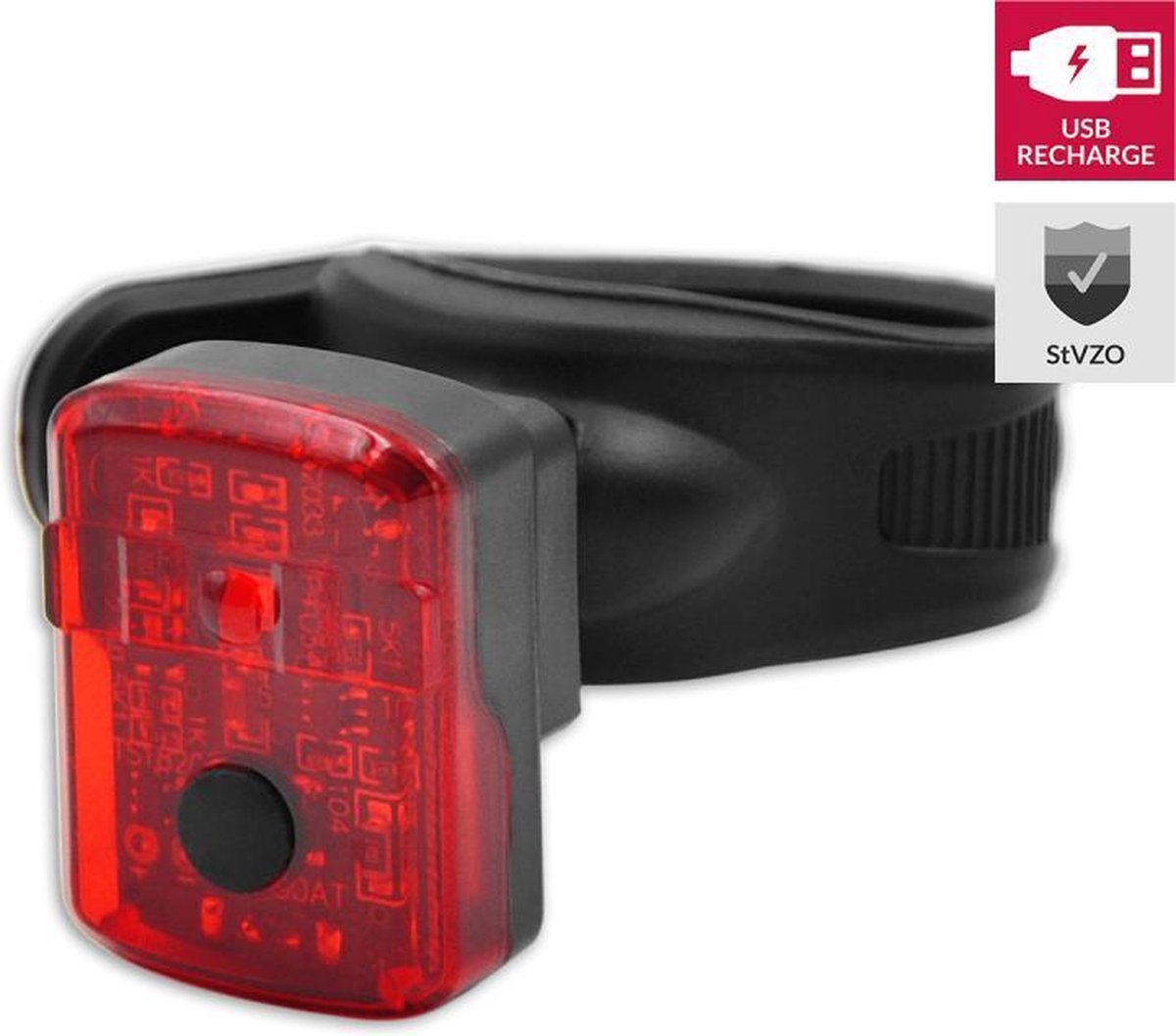 Lynx Achterlicht Easyfix Usb Batterij Led Rood