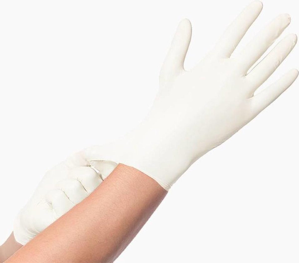 Comfort - 100 Stuks - Latex Witte Wegwerp Handschoenen - Poedervrij