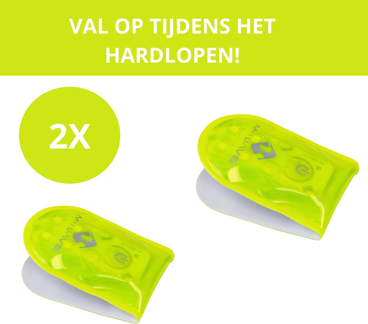 M-Wave Hardlopen Verlichting - Reflectieclip Magnetisch - Set van 2