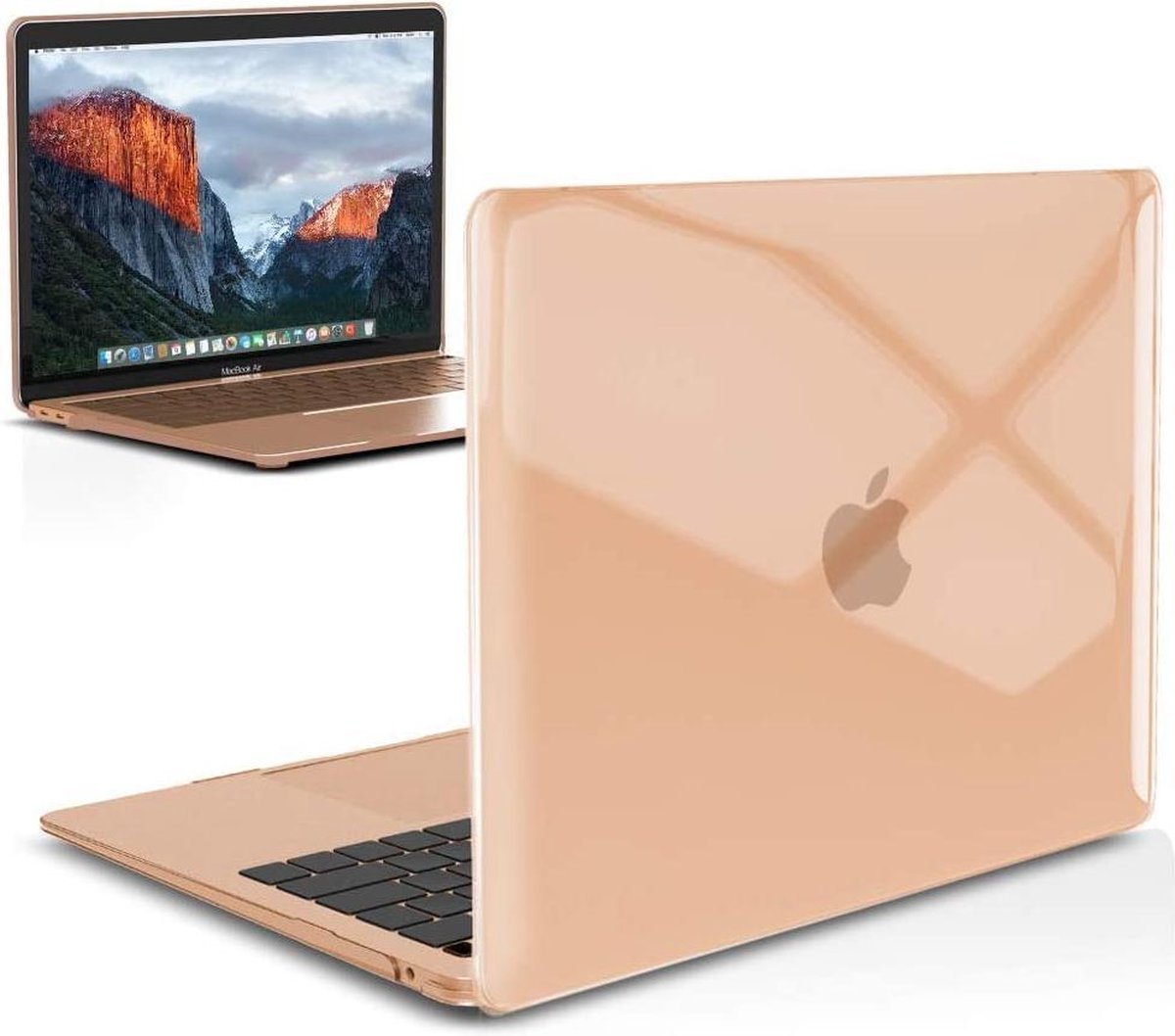 MacBook Pro 2018 Hoes (13") - Laptop Cover - Hardcase - Achterkant & Onderkant - ALLEEN voor Model A1932 - Transparant Glans