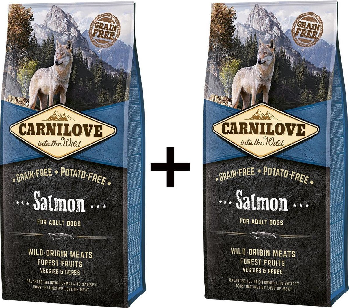 Carnilove adult salmon dubbelpak! 2x 12 kg