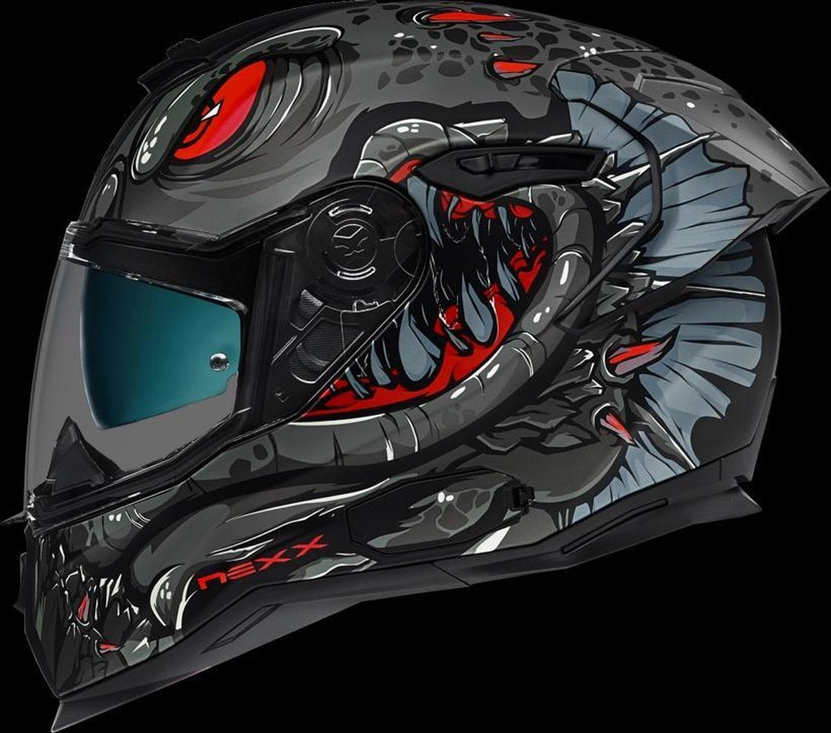 Nexx SX.100R Abisal Black Red Matt  2XL