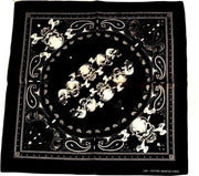 Zac's Alter Ego Bandana Paisley and skulls Mondkapje Zwart/Wit