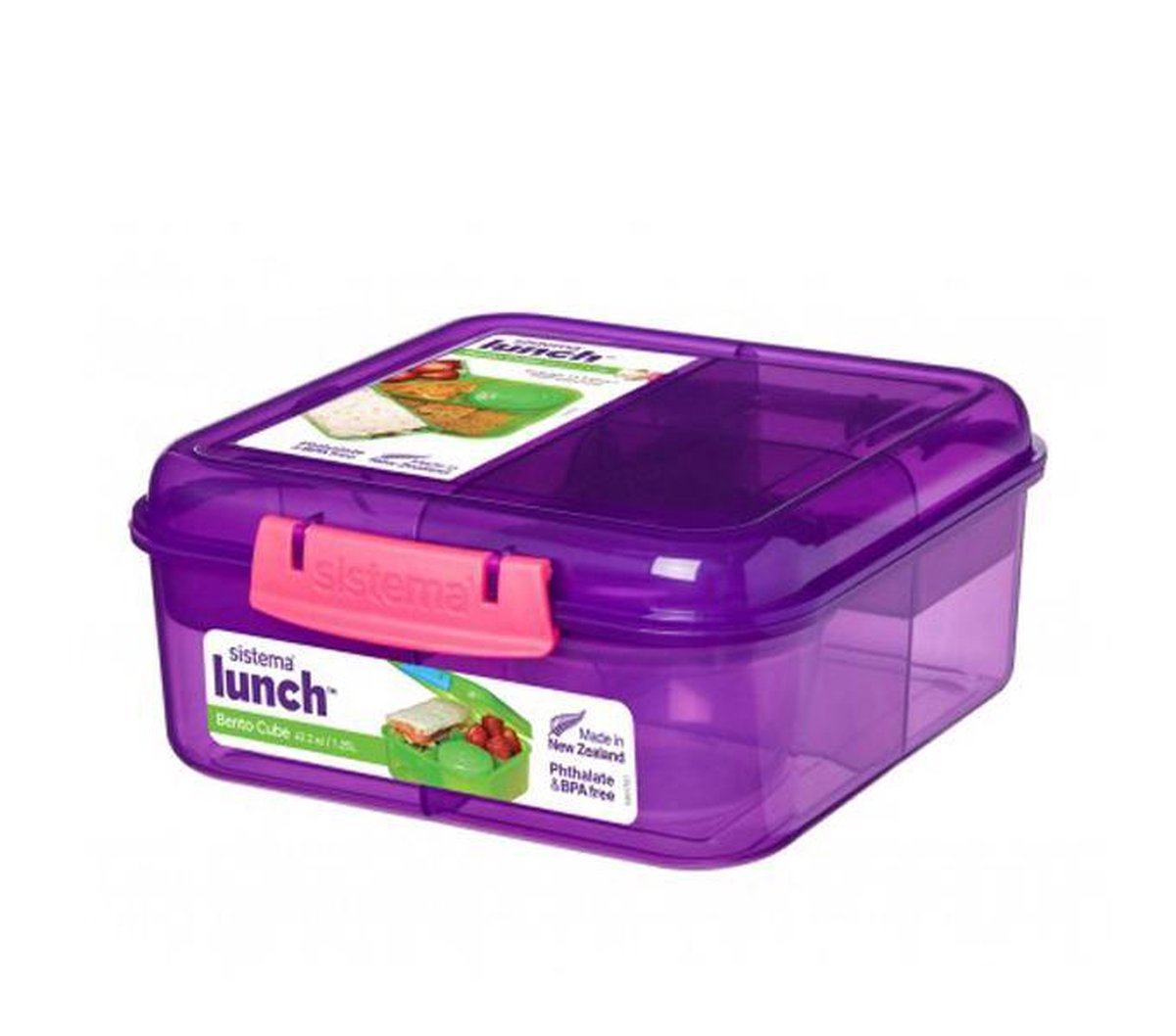 Sistema Bento Box 1.25L met Yoghurtpotje - Roze
