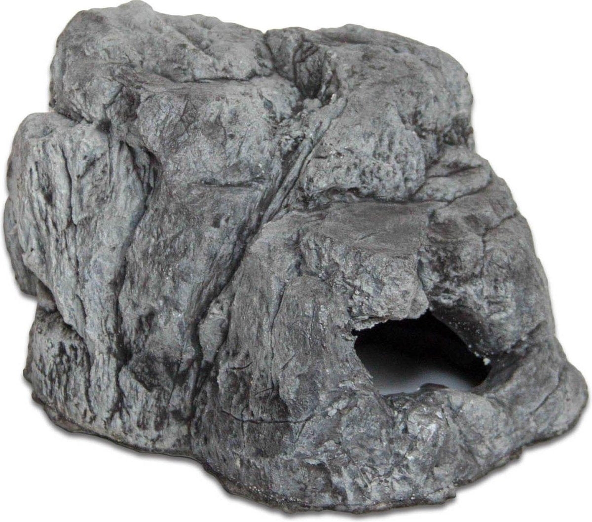 Ceramicnature Aquariumdecoratie Steen 18 Cm Polyester Grijs