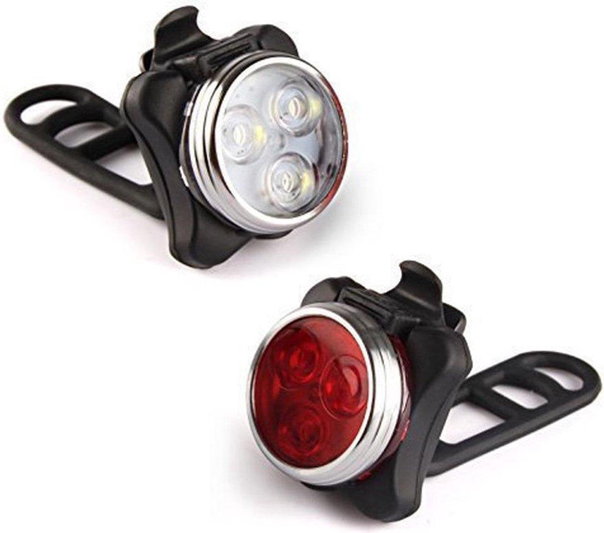 LED verlichting | Sounix | Voorlicht | Achterlicht | USB oplaadbaar | 4 Standen | Waterbestendig | Fietslicht | Fietsverlichting