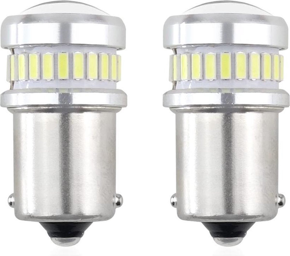 CANBUS - BA15S - 30SMD + lens - 12/24V - 2 stuks