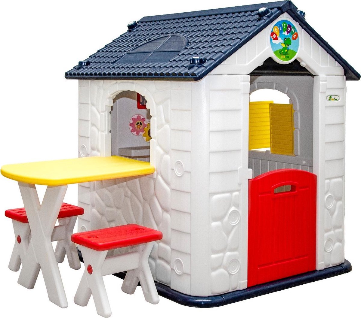 Kinderspeelhuisje met Tafel 1 Jaar Kinder Tuinhuisje Binnen Speelhuis Kunststof