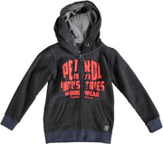 Petrol sweatvest hoodie donkergrijs Maat - 104