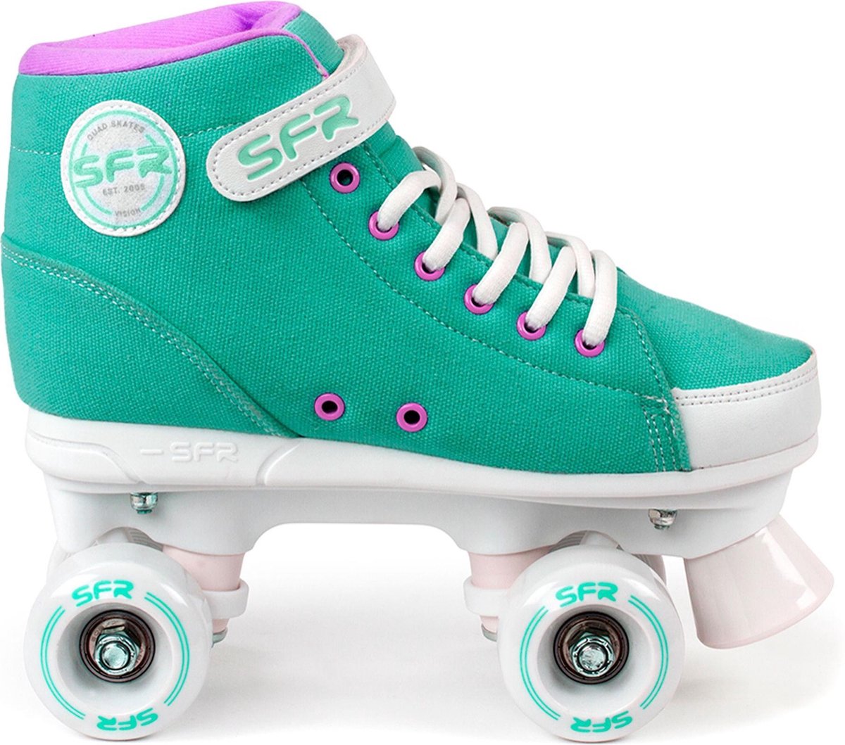 SFR Rolschaatsen - Maat 34Kinderen - groen/ paars/ wit
