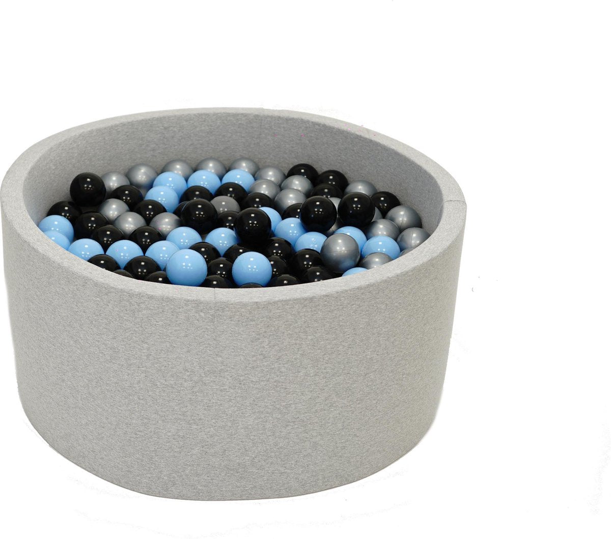 Ballenbak Grijs 90x40 met 250 ballen Zilver