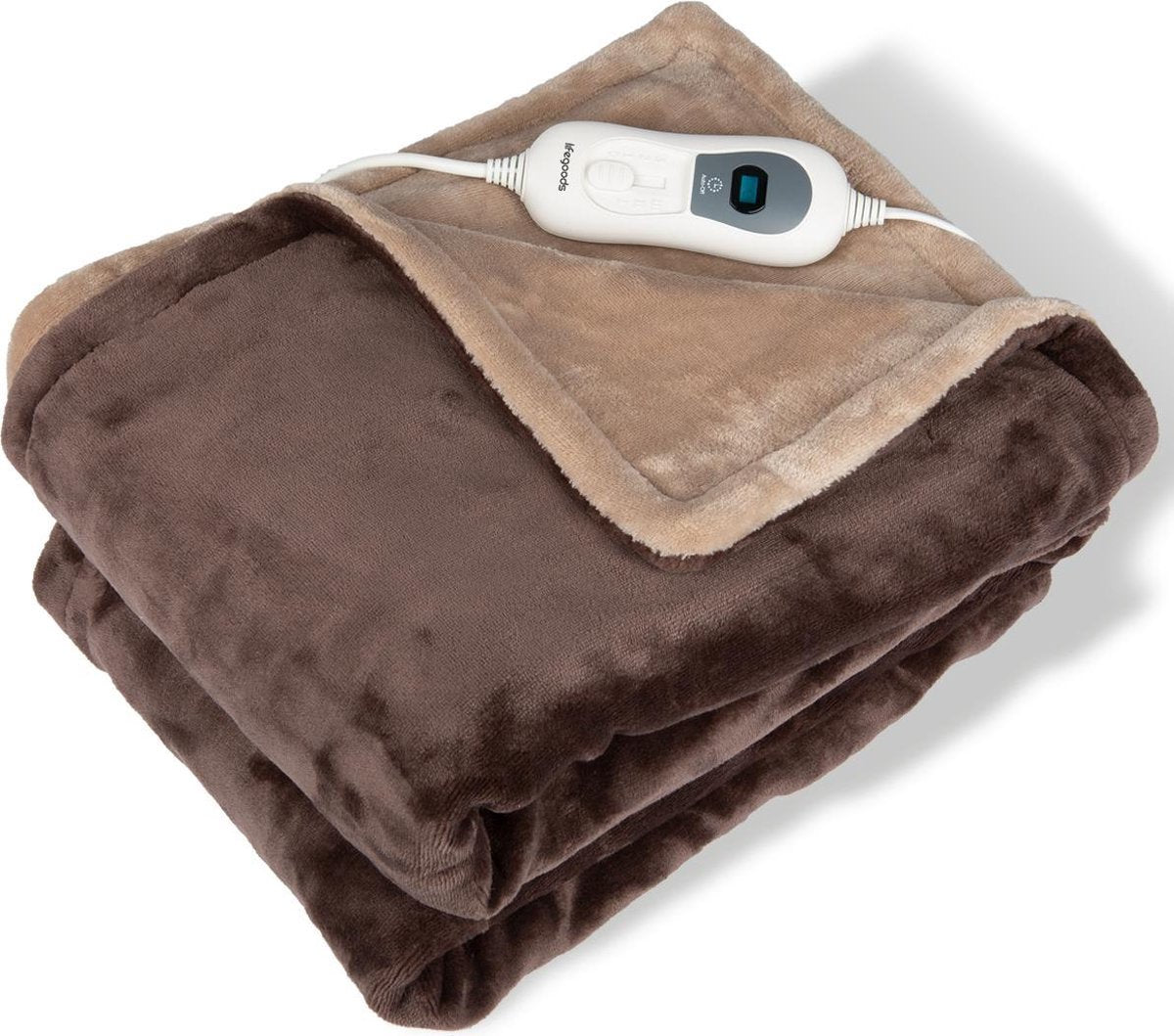LifeGoods Elektrische Bovendeken - 1 Persoons Verwarmings Deken - 3 Standen - Met timer - 160x120 cm