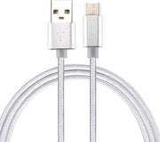 Mobigear USB-C Kabel Nylon 2 Meter Zilver