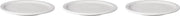 Mammoet Bord smalle rand Budgetline 24 cm Wit Porselein 3 stuk(s)