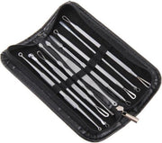 Professionele 9 Delige Mee-eters & Acne Verwijderen Set - RVS Blackhead Killer - Remover Comedonenlepel - Puisten verwijderaar - Comedonendrukker - Mee-eter Lepel