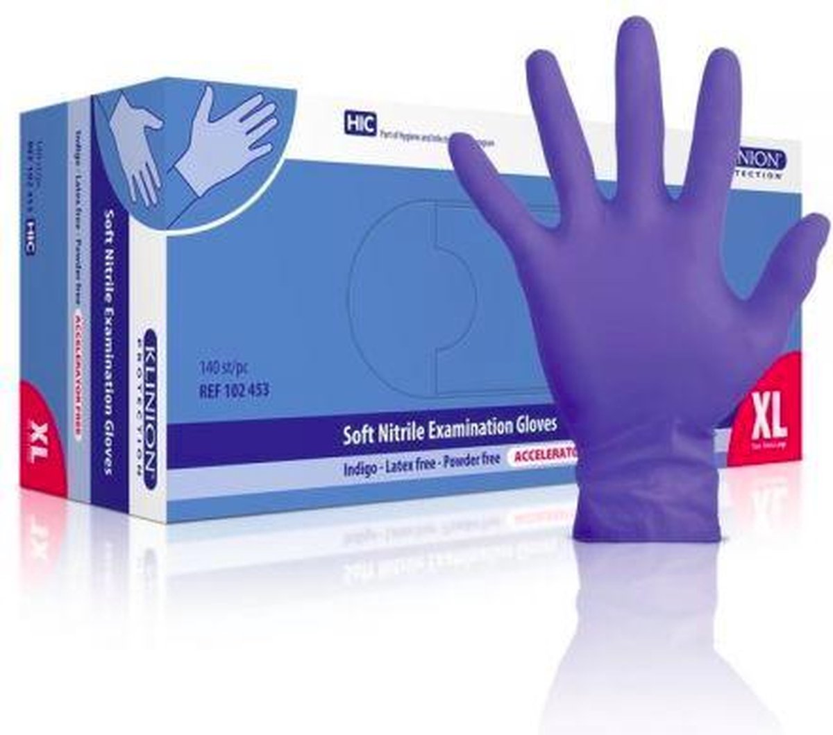 Klinion - Onderzoekshandschoen nitrile wit - maat XL - 150 stuks