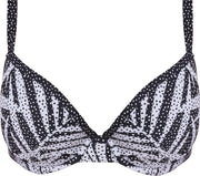 Freya - GEMINI PALM UW Moulded Plunge Bikini Top - MONOCHROME - Vrouwen - Maat 75E