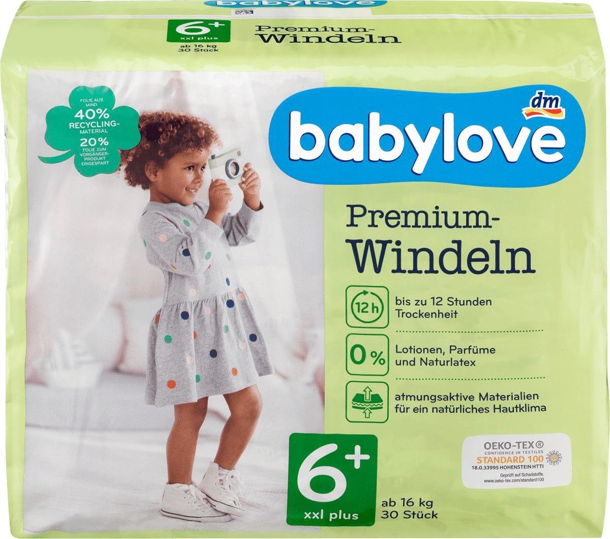 babylove Premium luiers - maat 6+  - XXLPlus - 16+ kg (30 stuks)