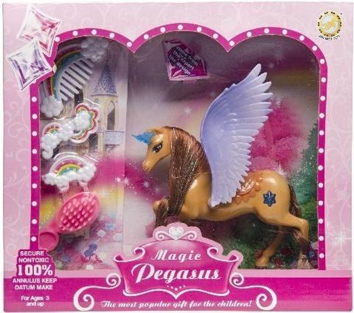 **UNICORN MET VLEUGELS EN ACC.IN DOOS 0338
