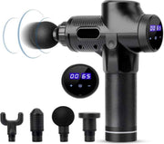 FitForYou - Professionele Massage Gun - 30 standen - 6 kopstukken - Klop en Vibratie Massage - Sport en Ontspanning