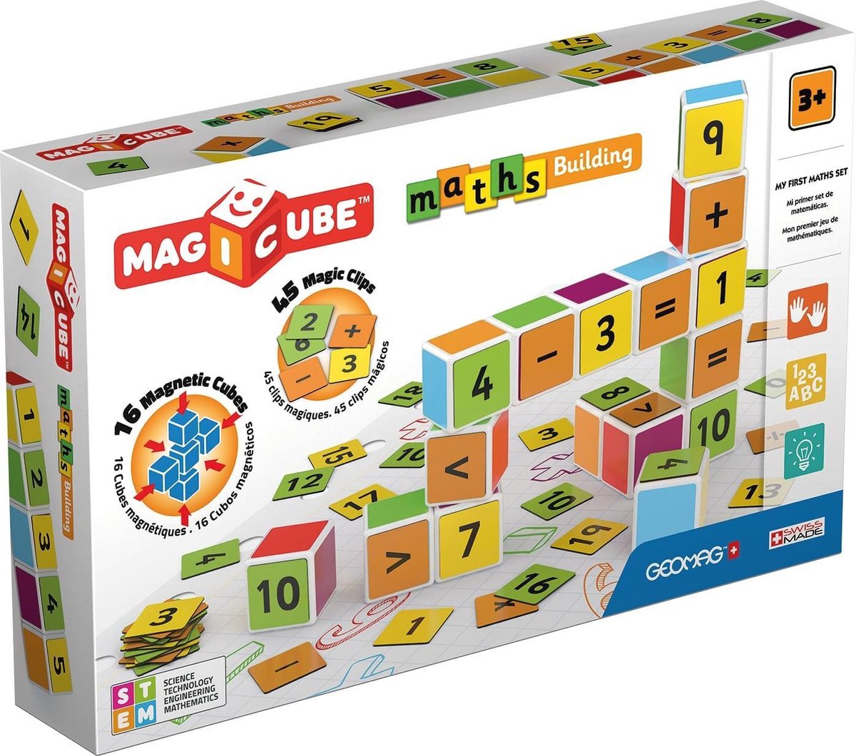 Geomag MagiCube Leren Rekenen 16 Cubes + 45 clips