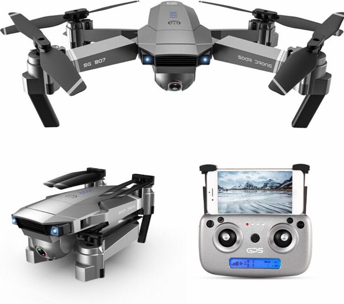 Drone met 4K HD camera – GPS 5G WIFI FPV - Zilver