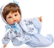 Berjuan Babypop 25 Cm Meisjes Viny/textiel Wit/blauw