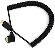 Coretek HDMI spiraalkabel - 90° haaks naar rechts - versie 1.4 (4K 30Hz) - 2 meter