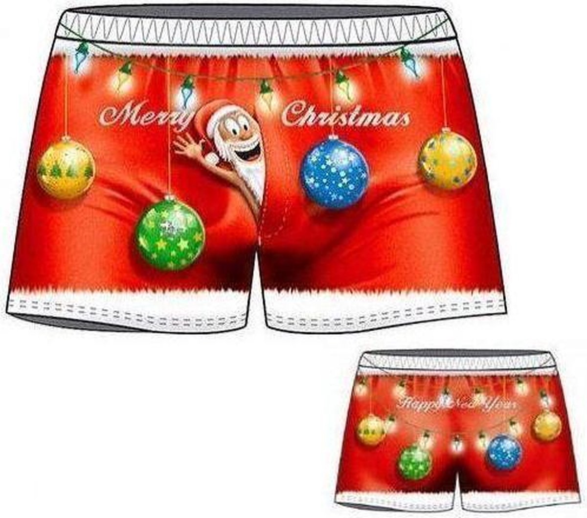 Kerstmis - Sexy Leuke Grappige Mooie Boxershort