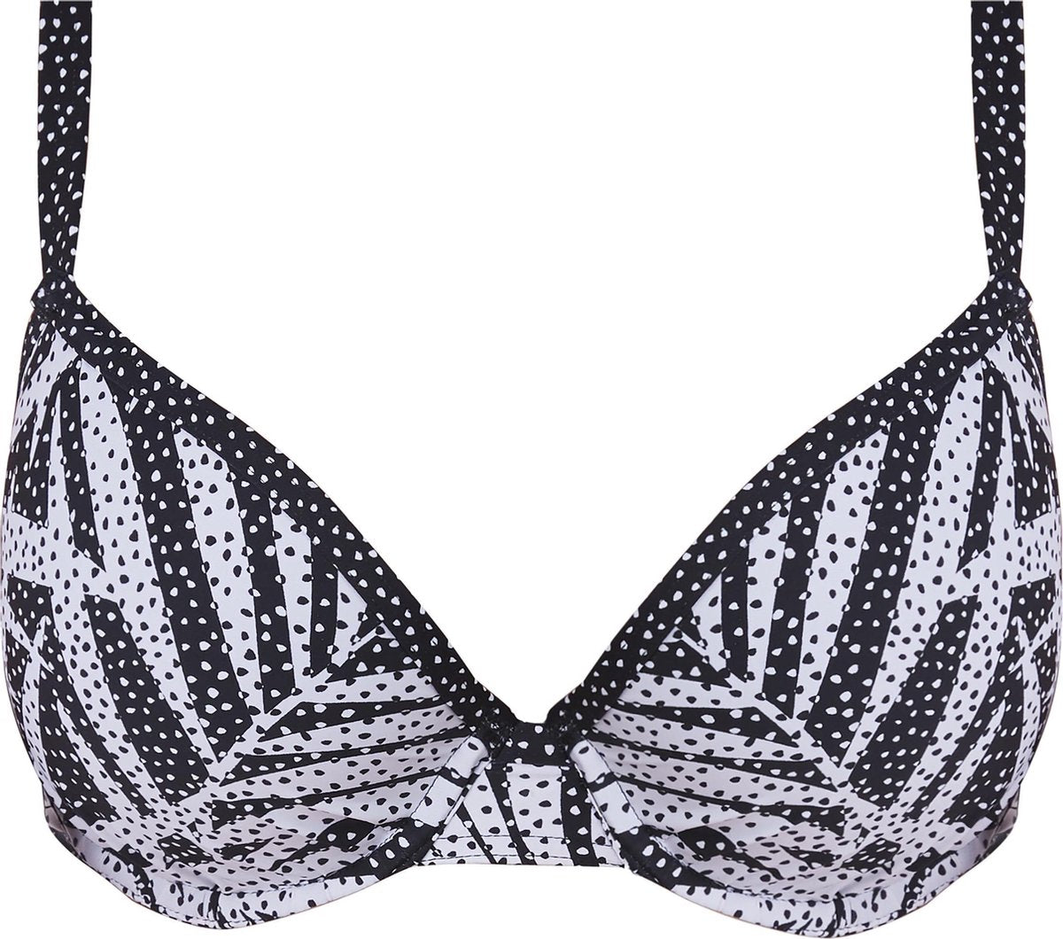 Freya - GEMINI PALM UW Moulded Plunge Bikini Top - MONOCHROME - Vrouwen - Maat 70E