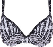 Freya - GEMINI PALM UW Moulded Plunge Bikini Top - MONOCHROME - Vrouwen - Maat 70E