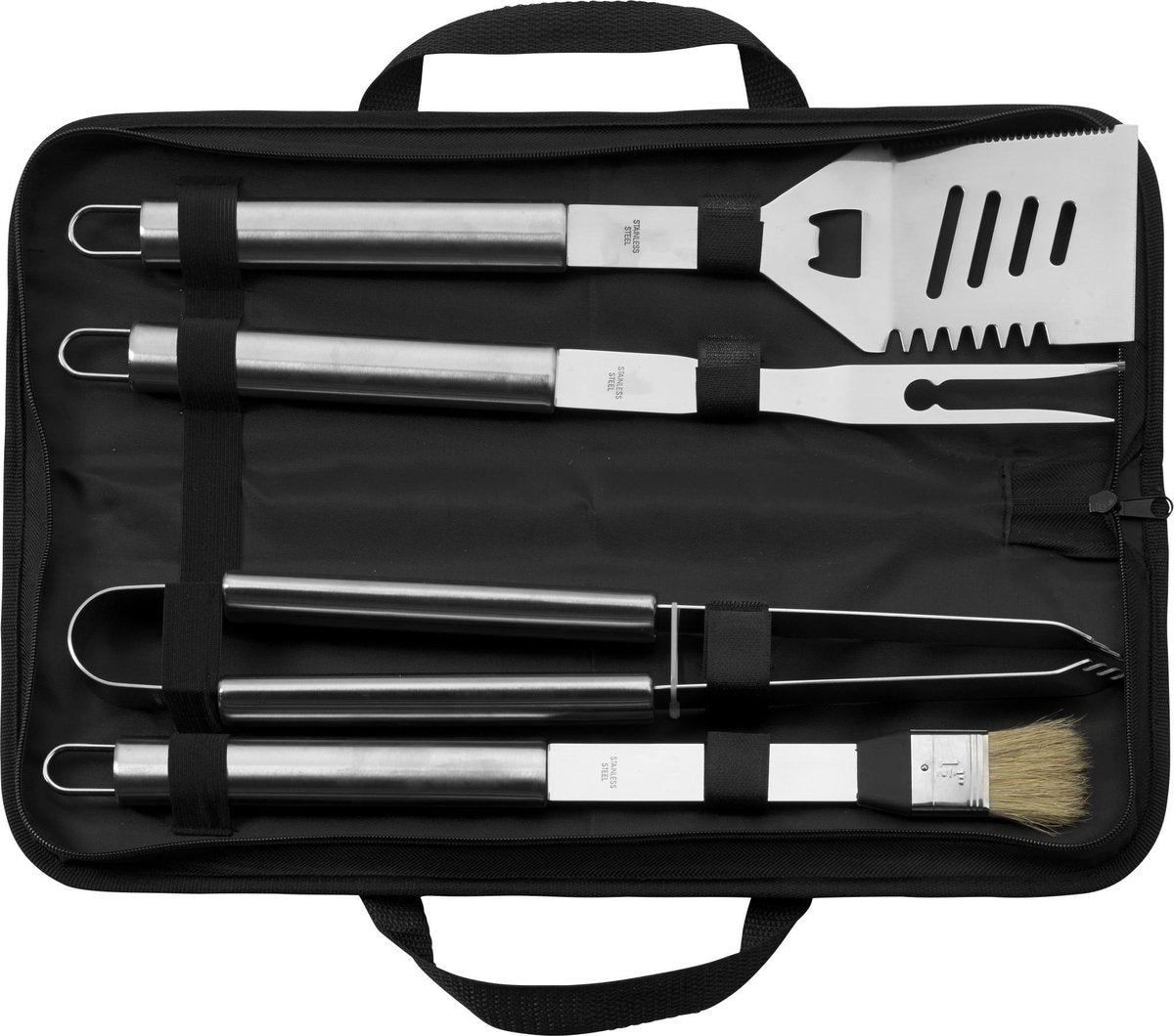 BBQ accessoires set - 4-Delig ( RVS )  - BBQ Gerei - Barbecue Gereedschap - Zomer Topper !