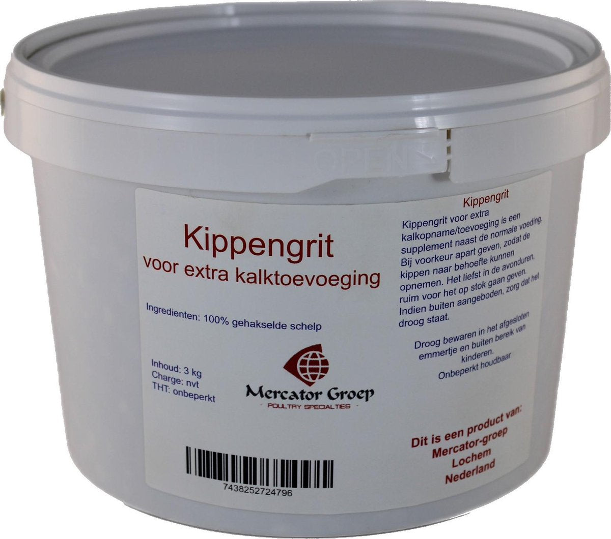 Mercator Kippengrit - Kalk en ei - Kippen - 3 kilo