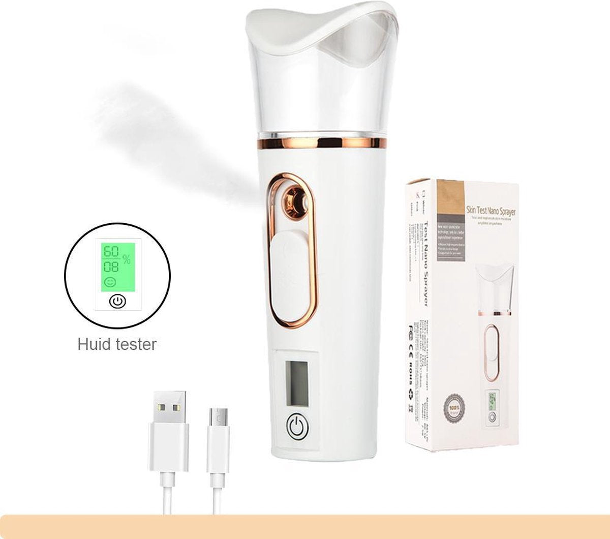 Femmezz Premium Gezichtsstomer - Gezichtssauna - Huidverzorging - Mee-eters verwijderen - Blackhead remover - Powerbank