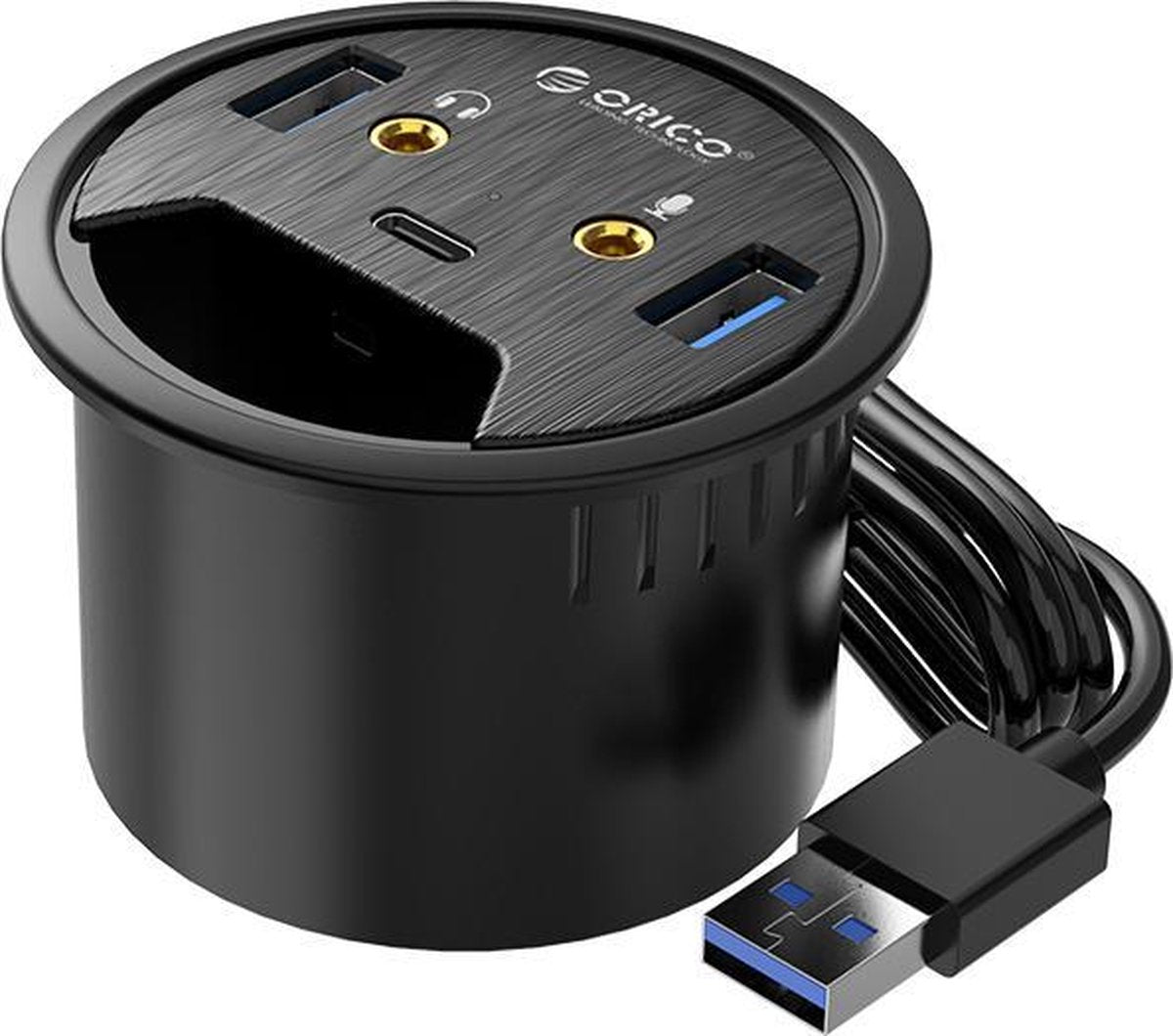 Orico inbouw hub voor bureau - 2x USB3.0