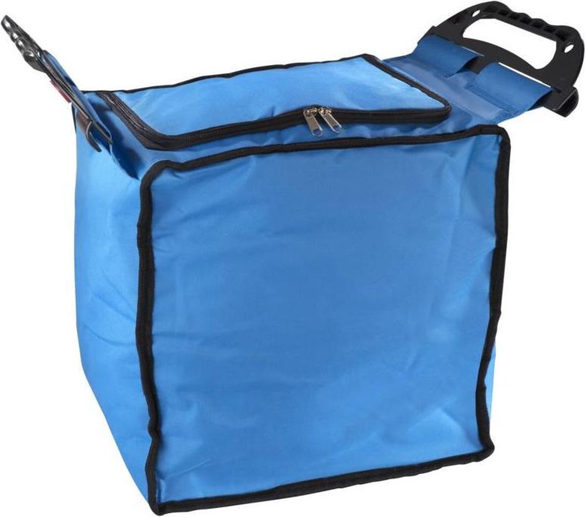 Boodschappentrolley met koelfunctie blauw + gratis wagenmuntje