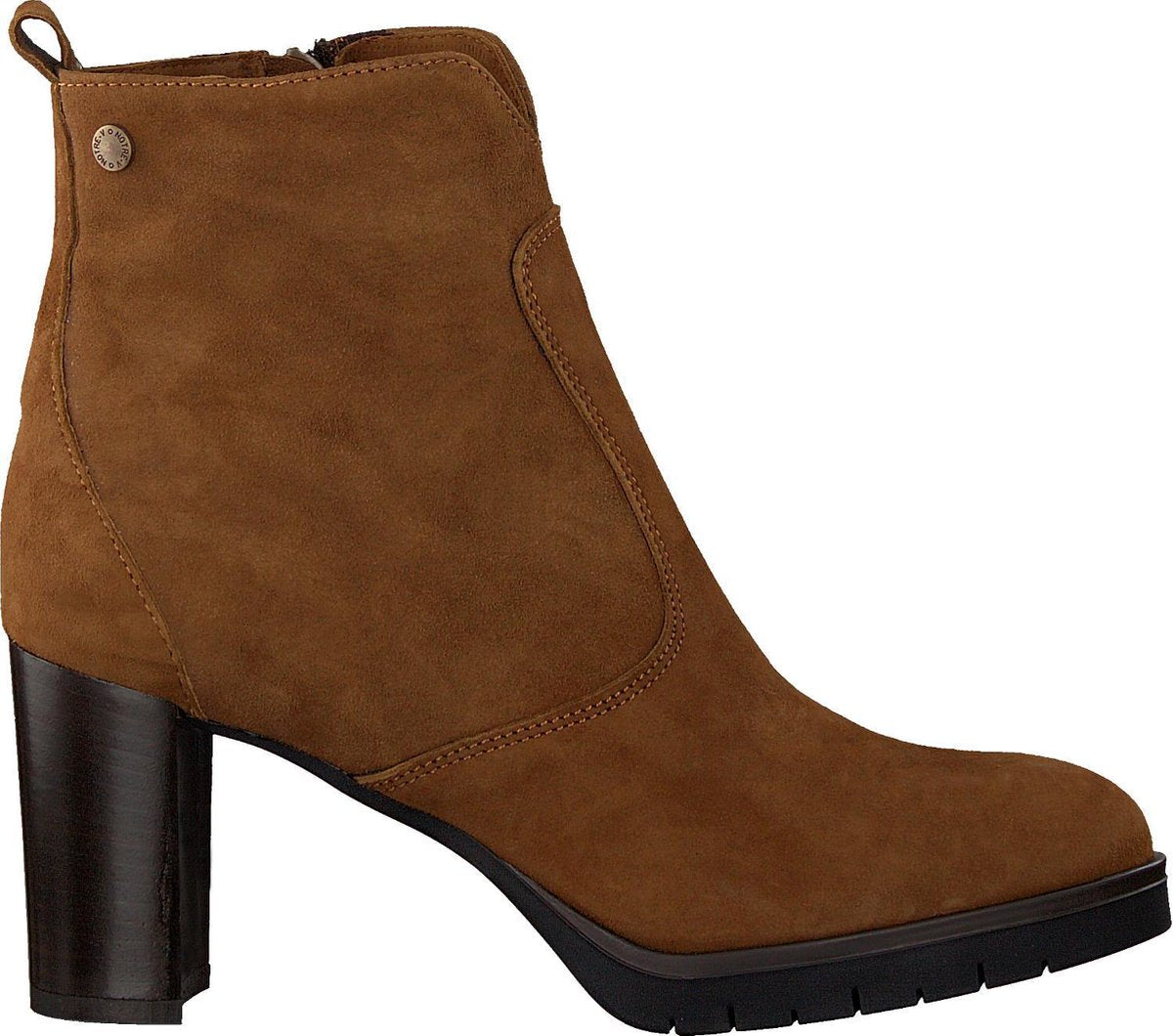 Notre-V 01-394 Enkellaarsjes - Enkelboots - Dames - Cognac - Maat 37