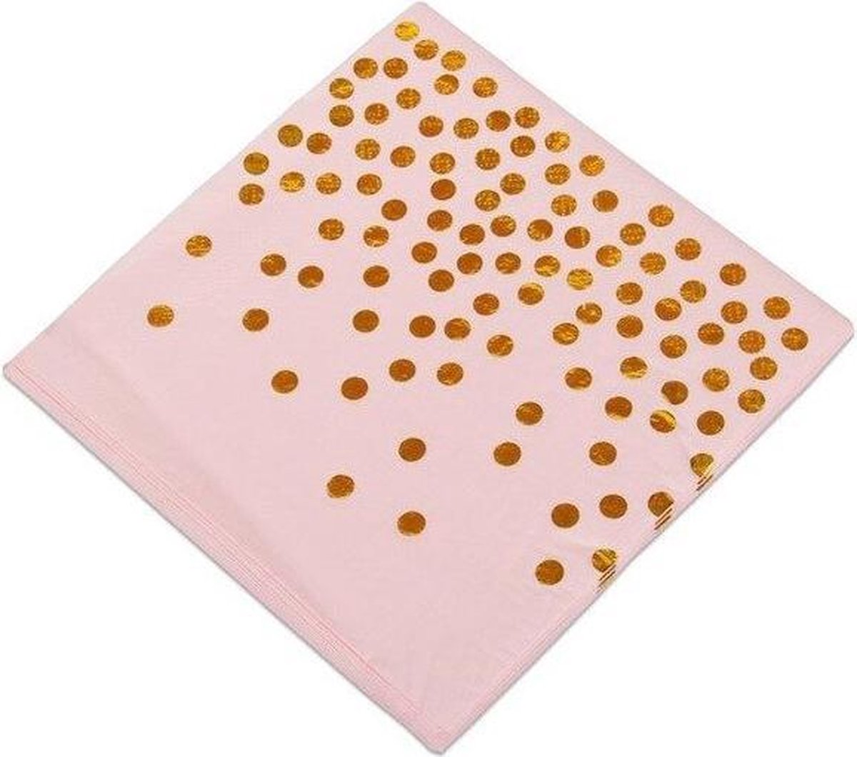 Servetten Roze/Goud stippen (20st)