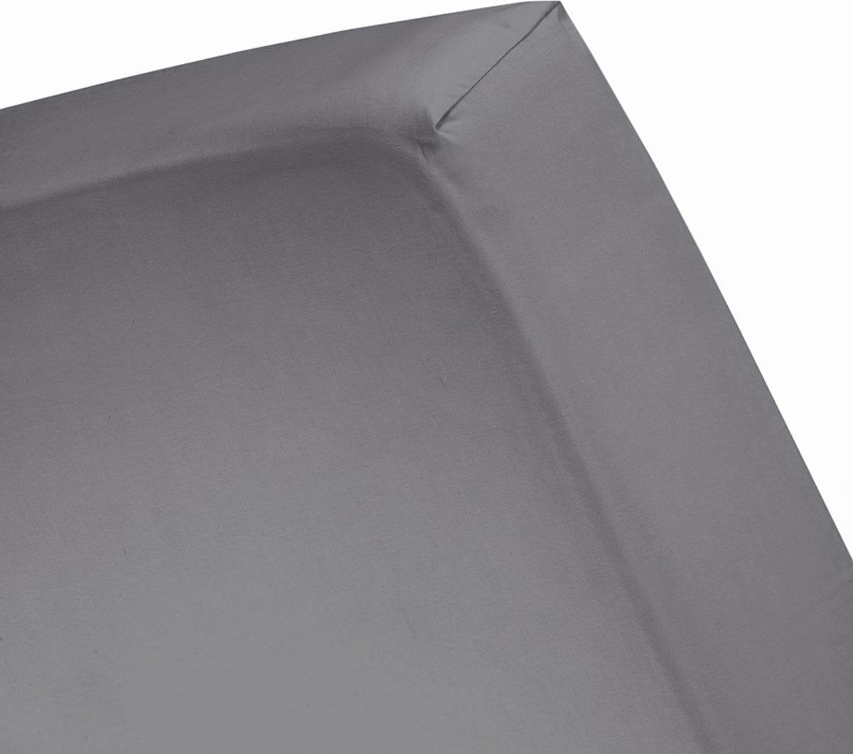 Damai - Hoeslaken (tot 15 cm) - Katoen - 70 x 150 cm - Anthracite