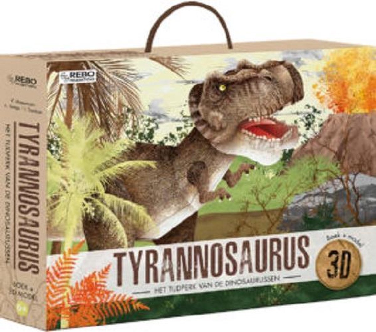 Puzzel 1000 stukjes - REBO - 3D - Tyrannosaurus boek