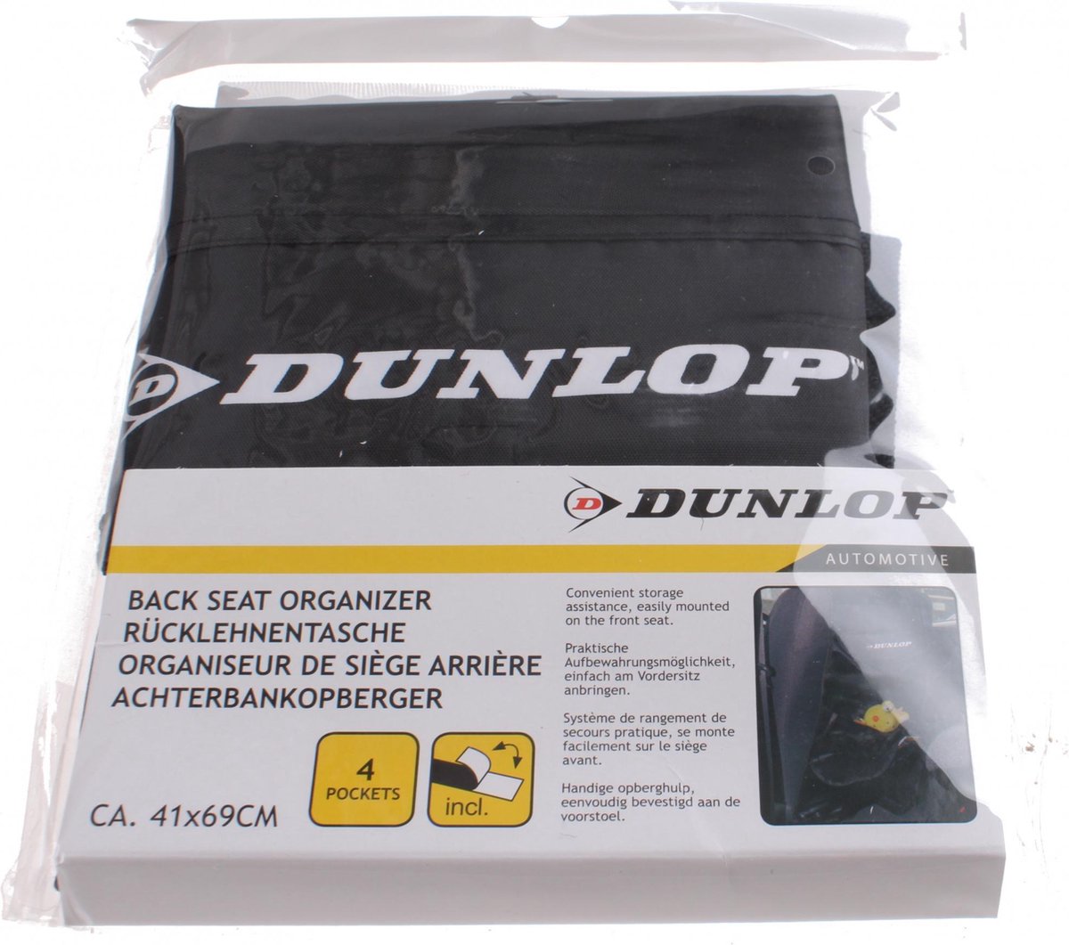 Dunlop Organizer Achterbank 69 Cm Zwart