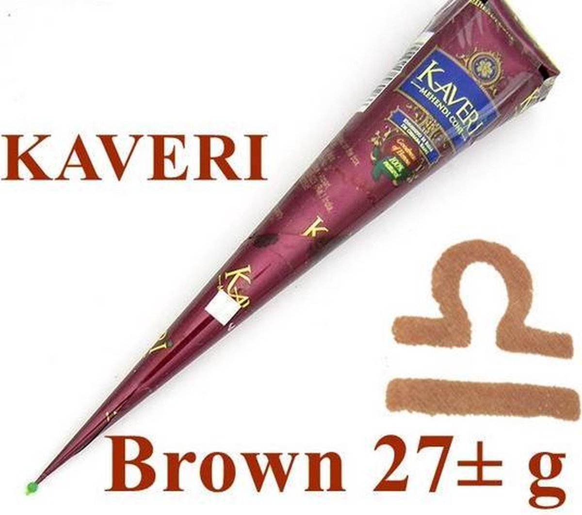 2 stuks Henna Pasta bruin 27 gram = 54 gram
