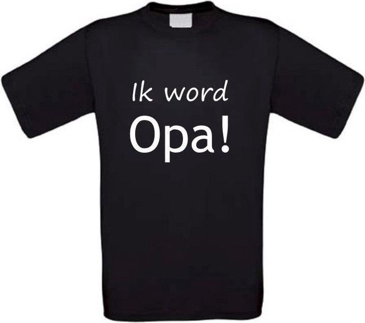 Ik word opa T-shirt maat M zwart