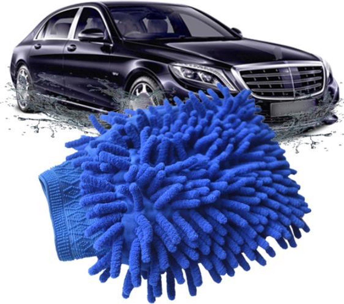 FSW-Products - 1 Stuk - Washandschoen Auto - Dubbelzijdig - Microvezel - 21x15cm - Auto - Auto Schoonmaken - Autohandschoen - Schoonmaakdoek - Poetsdoek - Droogdoek - Autowassen Handschoen - Schoonmaakmiddelen