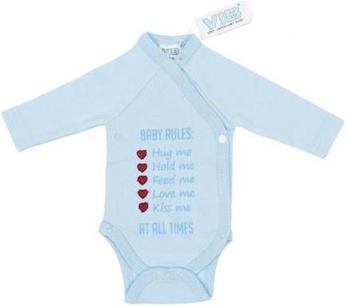 Overslag Romper 'BABY RULES: Hug me
