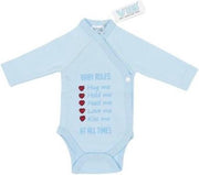 Overslag Romper 'BABY RULES: Hug me