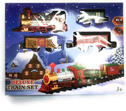 Complete Treinset - Kersttrein met licht en geluid - Kersttrein inclusief licht en geluid - Kersttreintje - Inclusief 1 locomotief en 3 wagons