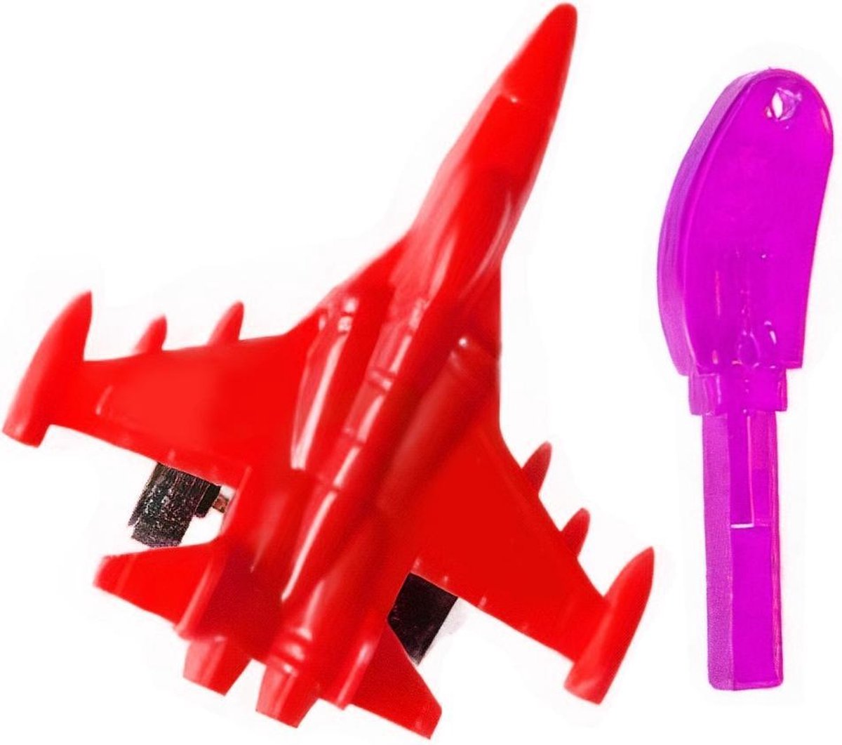 Lg-imports Straaljager Lanceersleutel Jongens 5 Cm Rood 2-delig