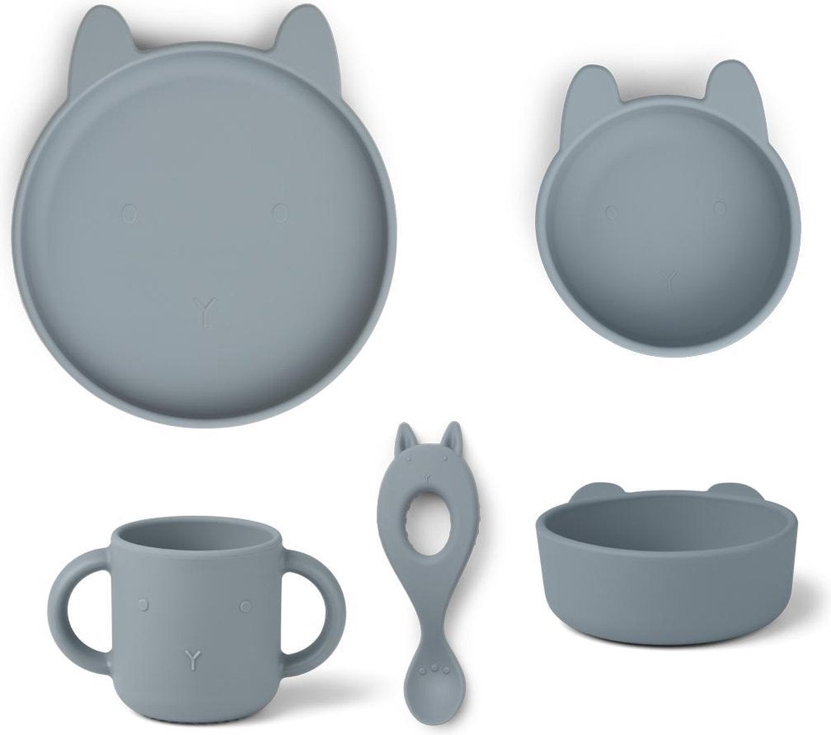 Liewood Vivi Siliconen Set Rabbit sea blue