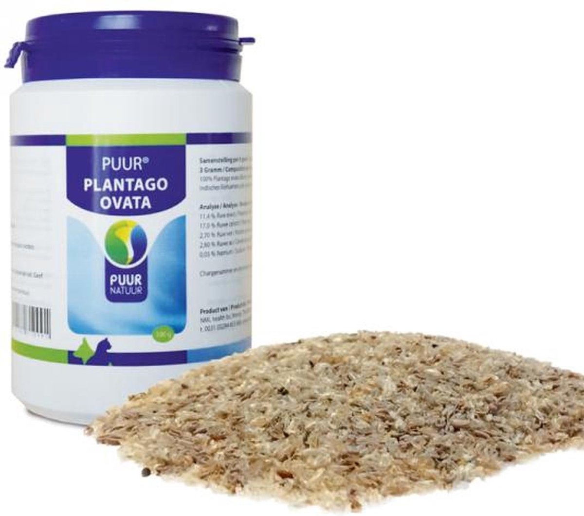 Puur Plantago Ovata Hond/Kat - 100 g